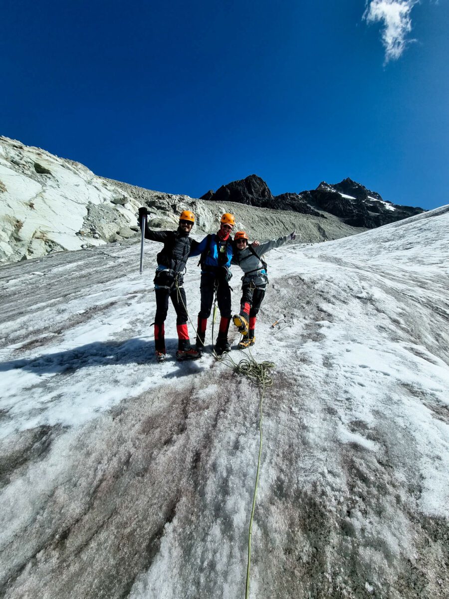 marcher sur un glacier