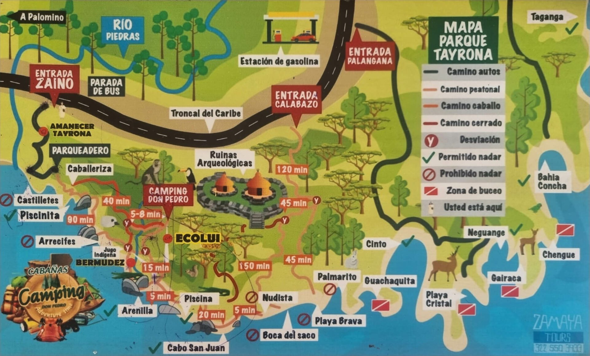 carte parc tayrona
