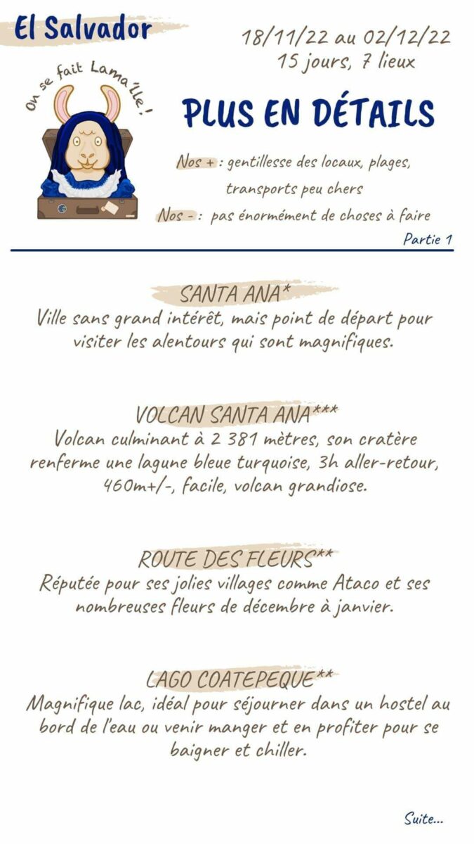 que faire au salvador