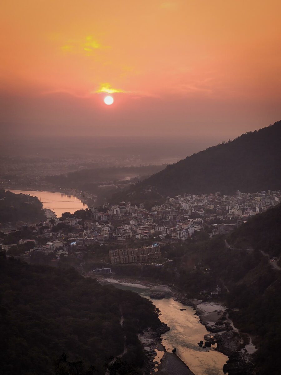 coucher de soleil rishikesh