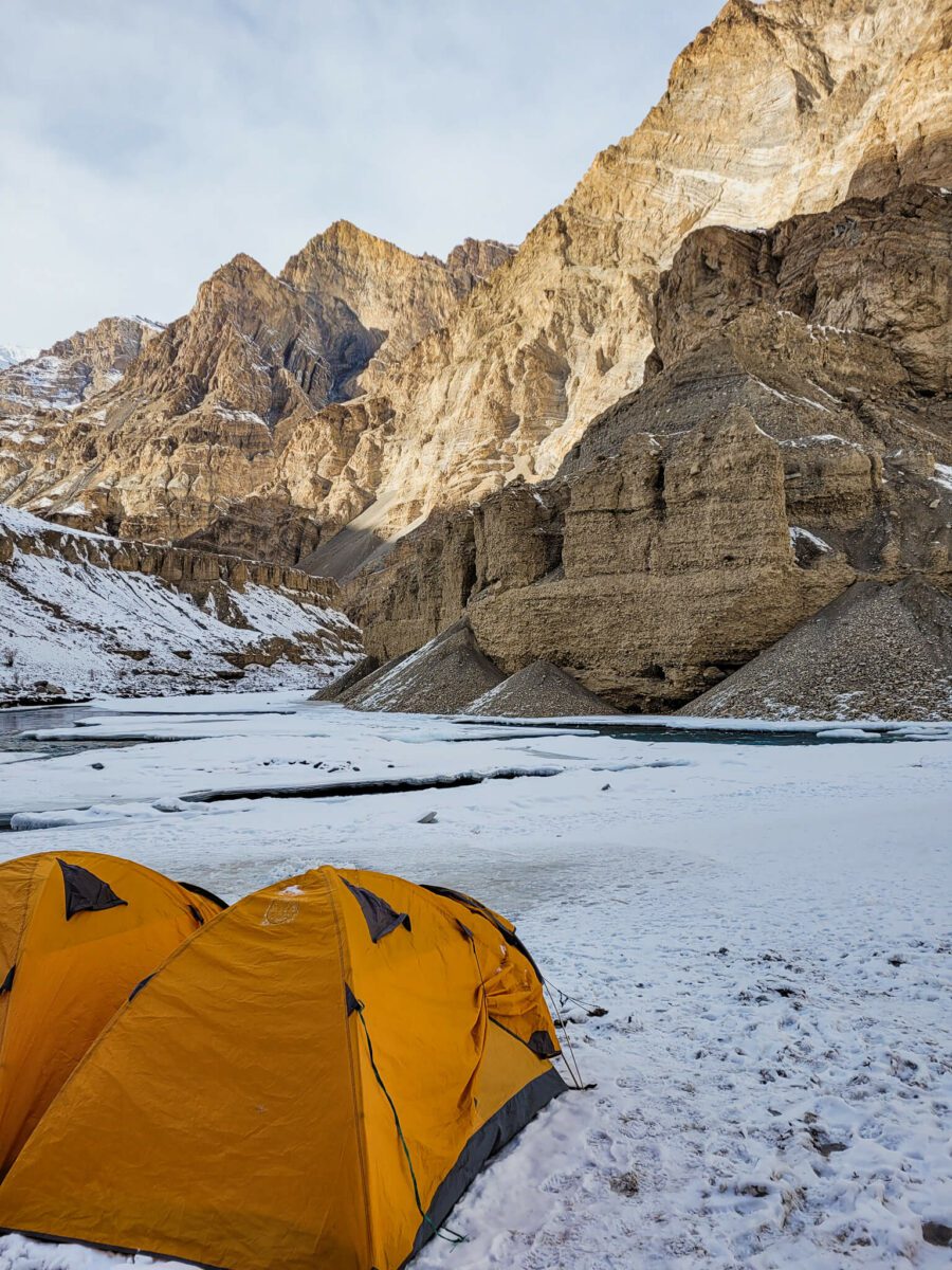 chadar trek en tente