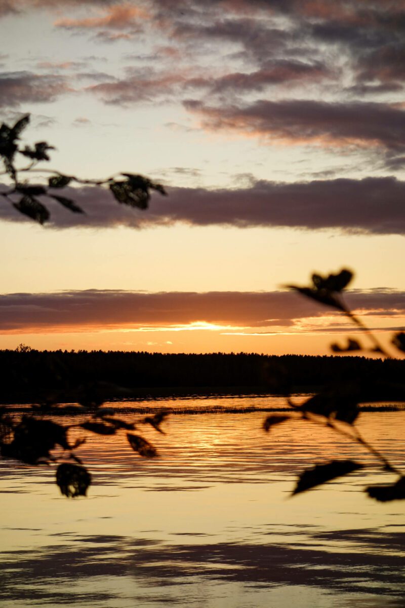 coucher de soleil en finlande