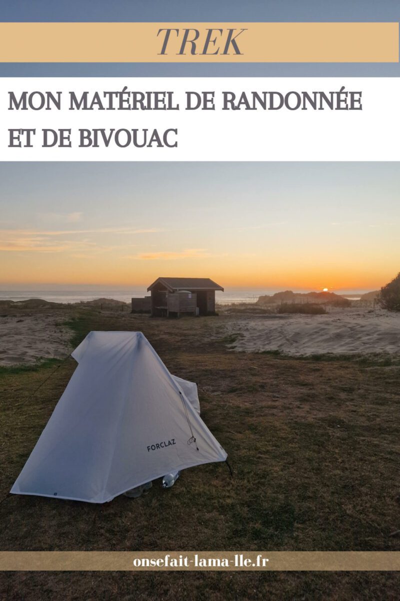 matériel de randonnée et de bivouac