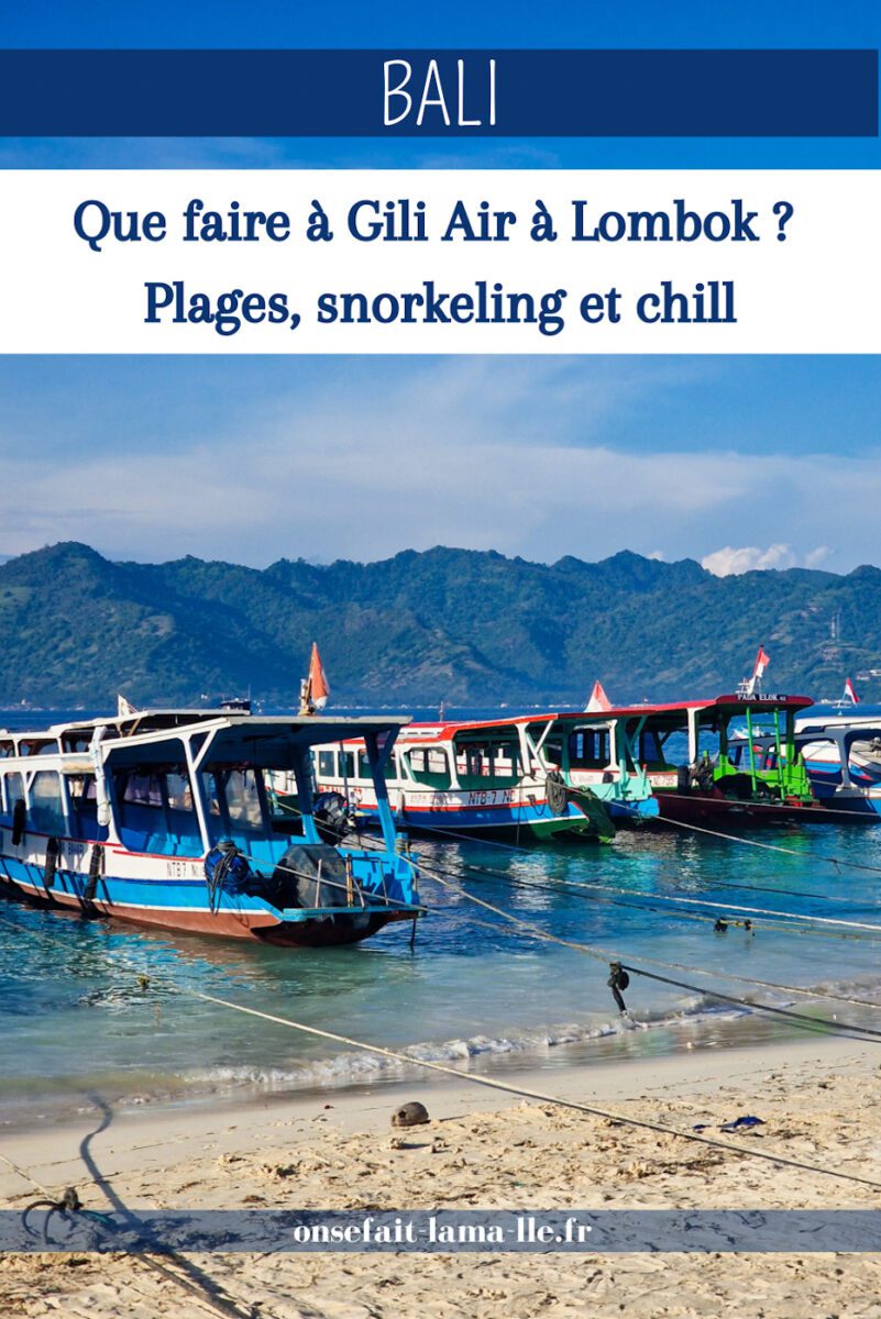 que faire à gili air