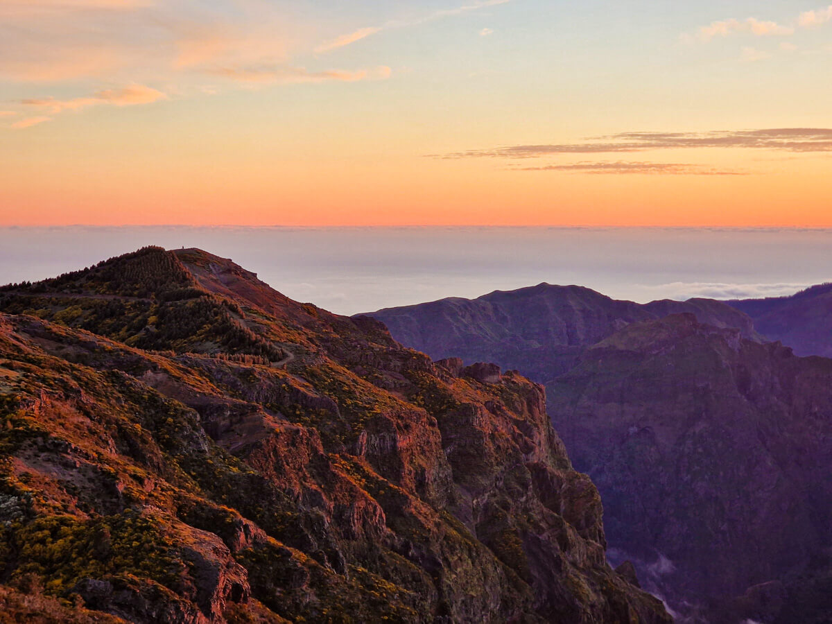 coucher de soleil pico do arieiro