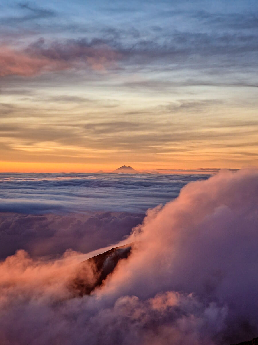 vue depuis le mont agung